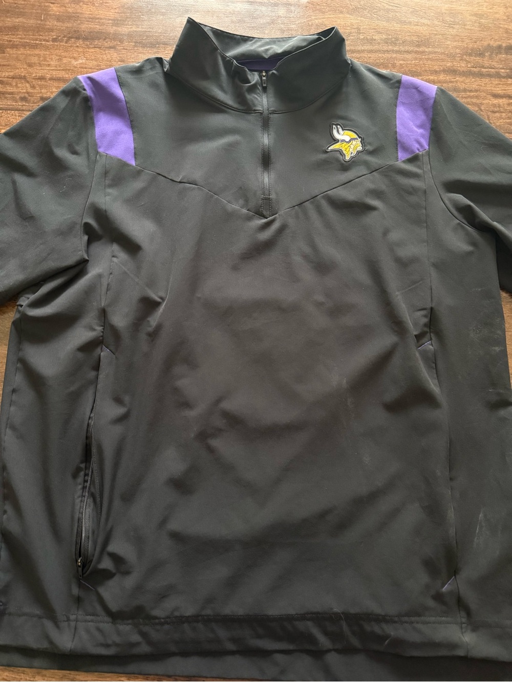 NFL Black Minnesota Vikings Pullover with Purple Lining by Nike